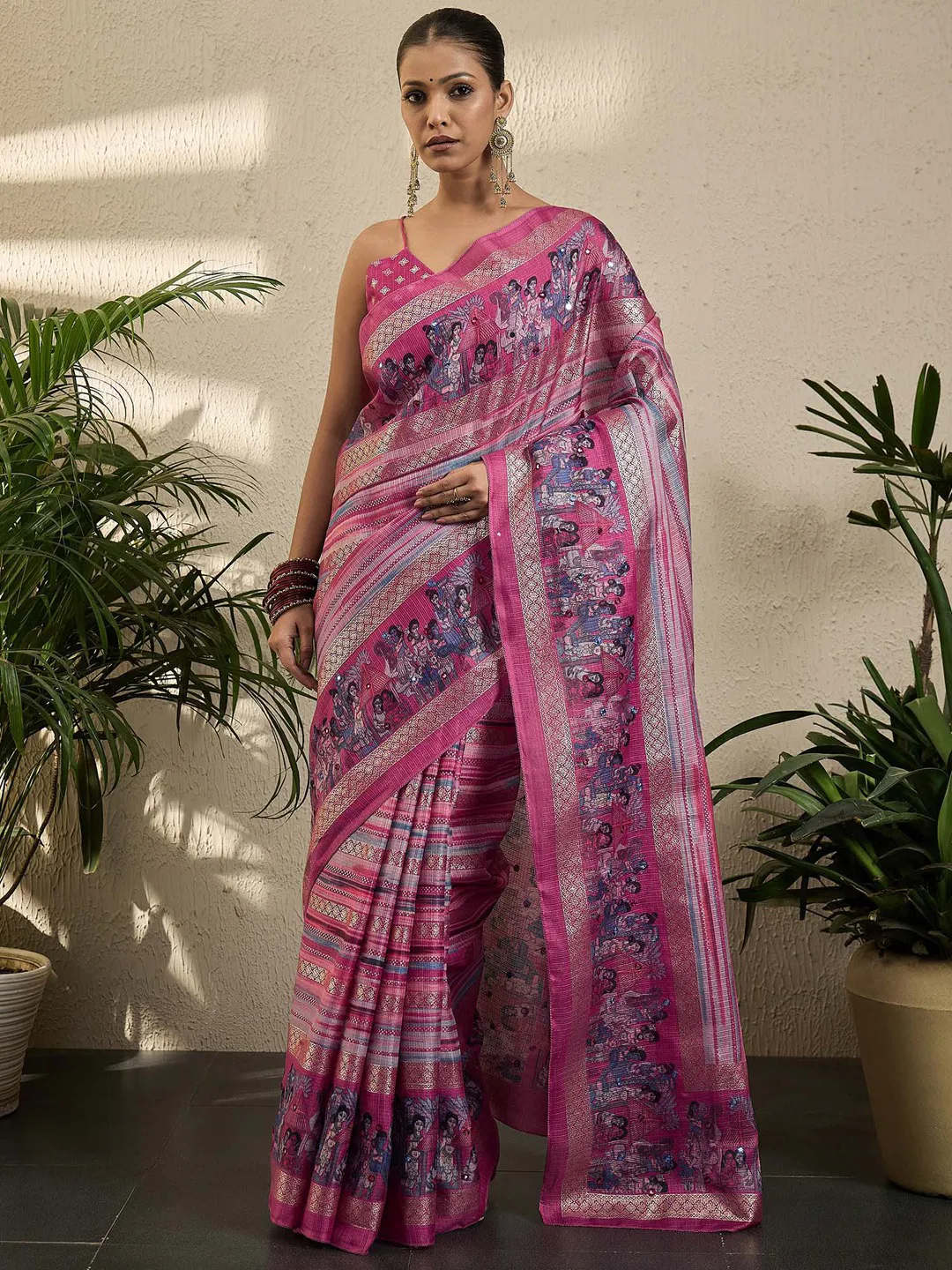  1 Party Wear by Penorama  Printed Silk Saree Collection